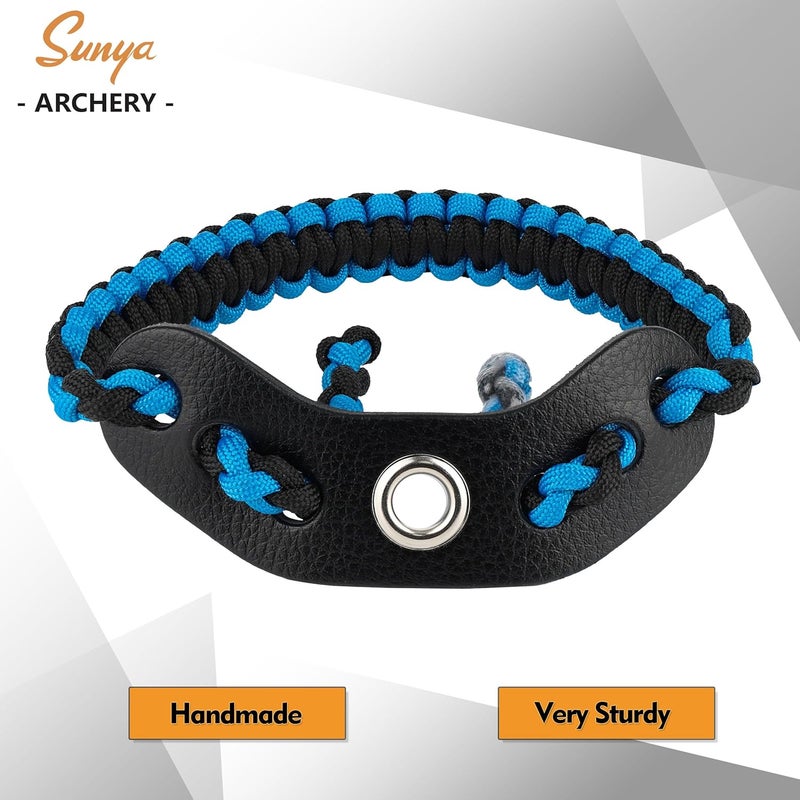 Sunya Archery Bow Wrist Sling, 550 Paracord Strap Comfortable on Hand.100% Full Grain Leather Yoke, Multiple Camo Colors.Fit Compound Bow Stabilizer & Recurve. - Image 5