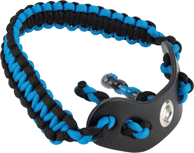 Sunya Archery Bow Wrist Sling, 550 Paracord Strap Comfortable on Hand.100% Full Grain Leather Yoke, Multiple Camo Colors.Fit Compound Bow Stabilizer & Recurve. - Image 1