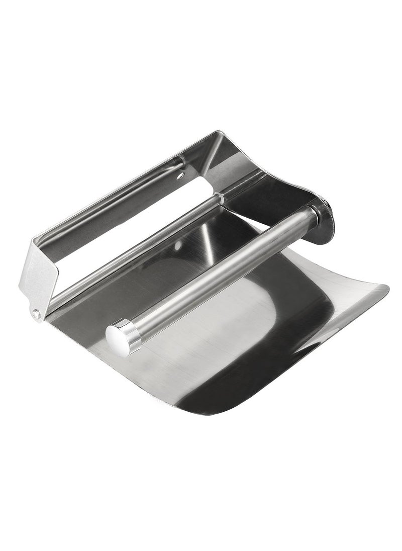 MLD MLD TRSH0085 Toilet Paper Holder with Cover Lid Stainless Steel Wall Mounted Tissue Roll Paper Dispenser Holder Washroom Bathroom Toilet Paper Roll Holde Material Steel Silver Pack of 1  - Image 3