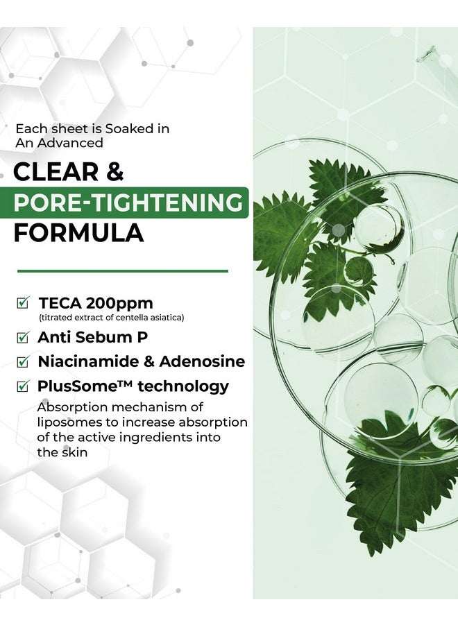 CENTELLIAN 24 - Madeca Mask (Pore Tightening 20Pc) Face Mask Sheet For Pore Minimizing Sebum Control With Centella Asiatica Teca Niacinamide. Korean Skin Care For Men Women By Dongkook. - Image 1