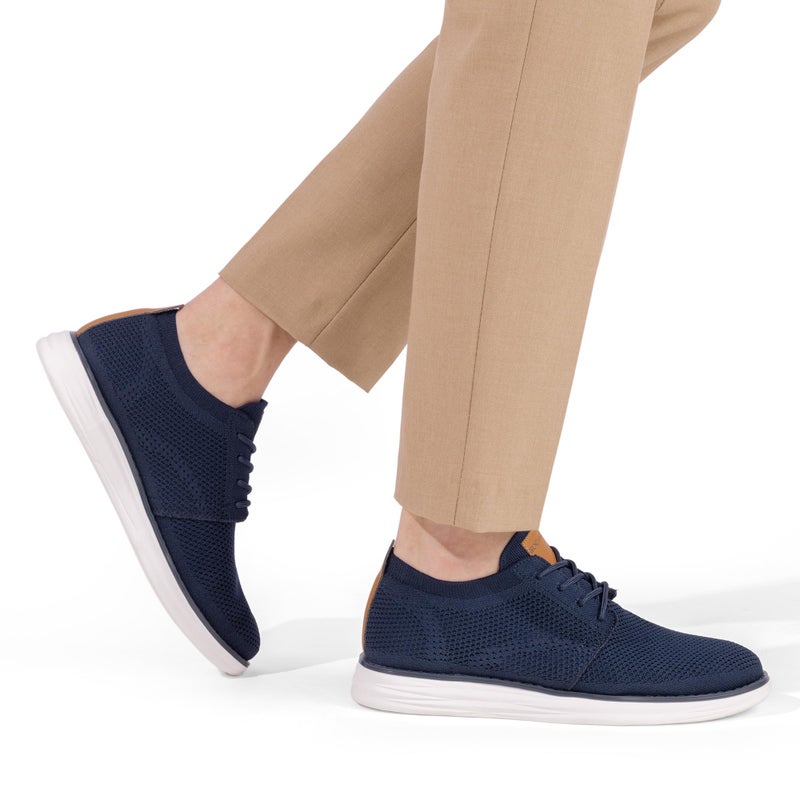 Bruno Marc Men's KnitFlex Breeze Mesh Sneakers Oxfords Lace-Up Lightweight Casual Walking Shoes,Size 14,Dark/Blue,GRAND-01 - Image 5