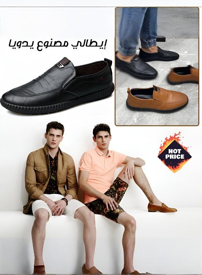 حذاء رجالي جديد للربيع والخريف، مريح وعصري، للأعمار الوسطى والكبار، للعمل والاستجمام، بنعل مرن وجزء علوي ناعم - Image 2