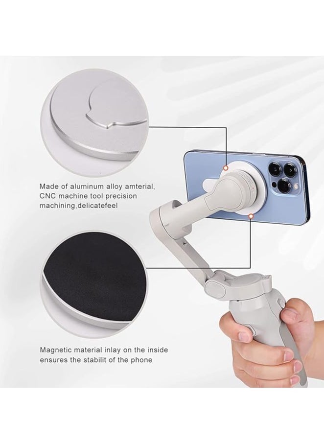 دي جي آي مشبك هاتف مغناطيسي Excefore متوافق مع DJI OM 5/OM 4/OM 4 SE، حامل هاتف لـ Magsafe، مناسب لملحقات مثبت DJI OM Gimbal  - Image 1