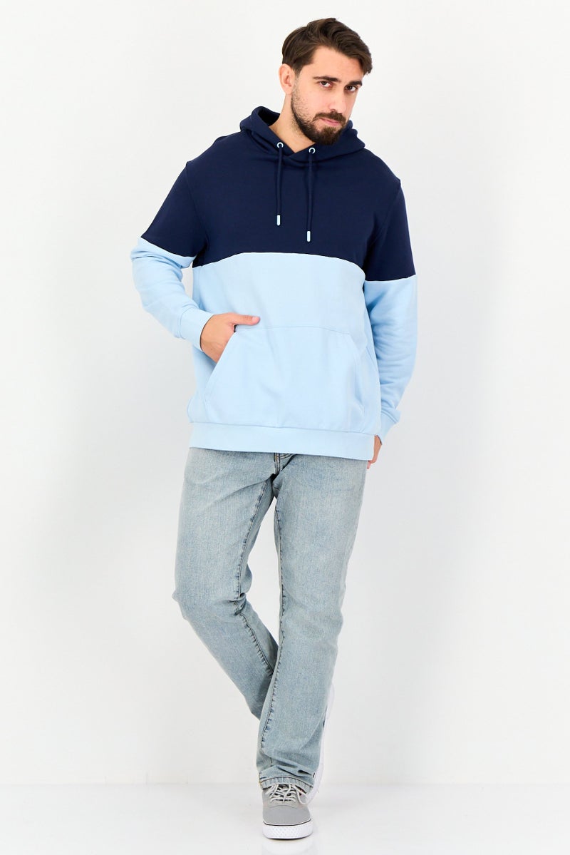 Celio Men Two Tone Long Sleeve Hoodie, Multicolor - Image 4