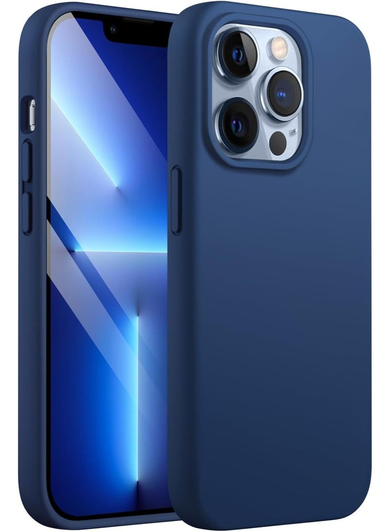 Compatible with iPhone 11 Pro Max Case 6.5 Inch Slim Liquid Silicone 4 Layers Soft Gel Rubber Shockproof Protective Phone Case with Anti Scratch Microfiber Lining (Royal Blue) - Image 1