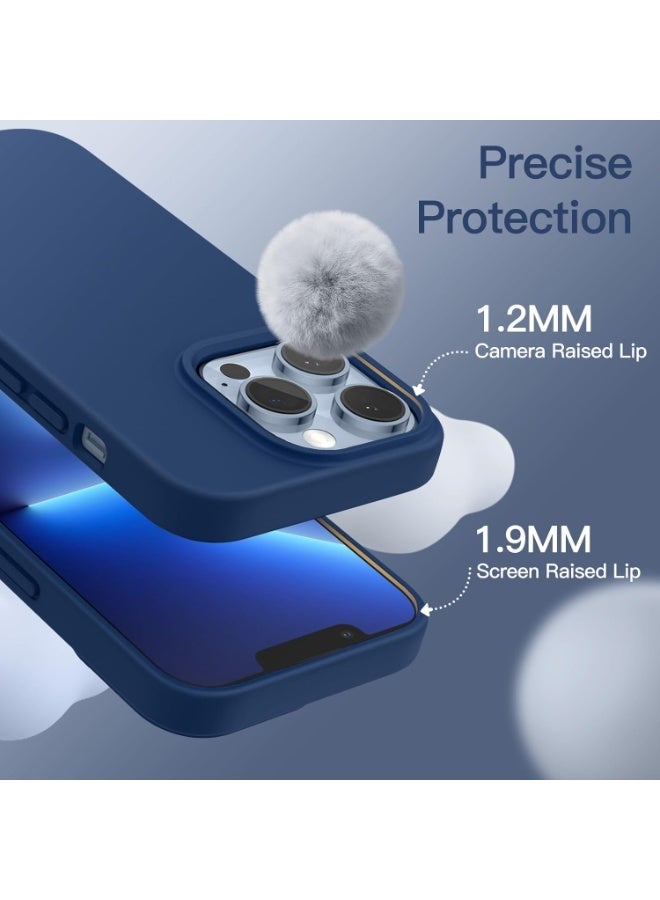 Compatible with iPhone 11 Pro Max Case 6.5 Inch Slim Liquid Silicone 4 Layers Soft Gel Rubber Shockproof Protective Phone Case with Anti Scratch Microfiber Lining (Royal Blue) - Image 4