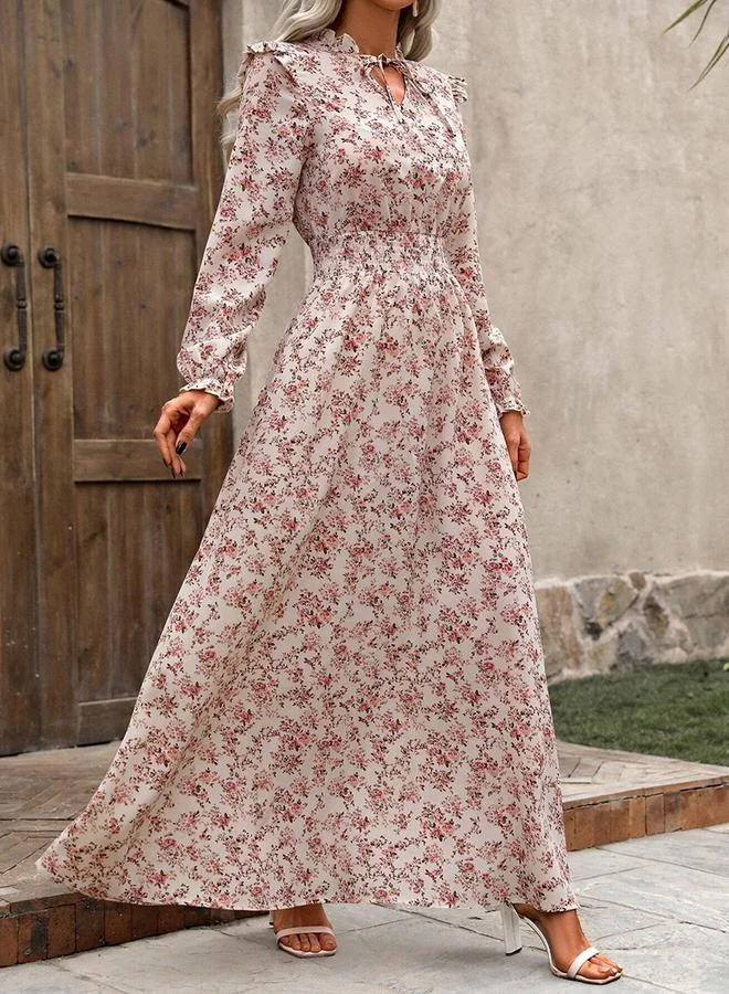 Take Two Women Floral Printed Ruffle Detail Maxi Dress