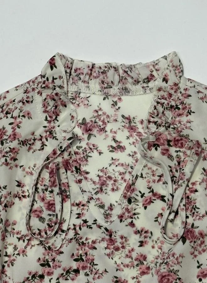 Take Two Women Floral Printed Ruffle Detail Maxi Dress