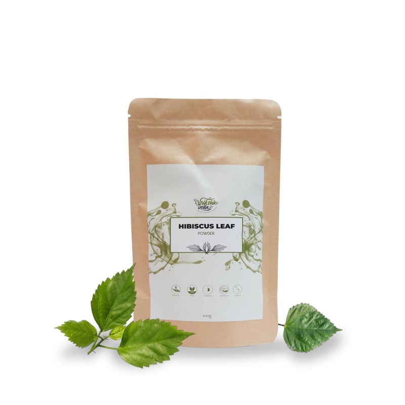 Vriksha Veda Vriksha Veda Hibiscus Leaf PowderRosa Sinensis FlowerGudhal Powder For Hair Mask  PacksAntiAgeing  Hair Growth100gm  - Image 1