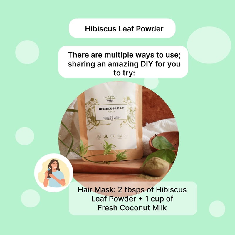Vriksha Veda Vriksha Veda Hibiscus Leaf PowderRosa Sinensis FlowerGudhal Powder For Hair Mask  PacksAntiAgeing  Hair Growth100gm  - Image 2