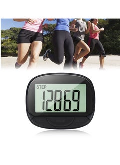 NIBEMINENT 3D Pedometer with Clip, Walking Step Counter Large Display for Men Women Kids, Track Steps and Miles/Km, Calories Burned, Clock, Distance (Black)  - Image 1