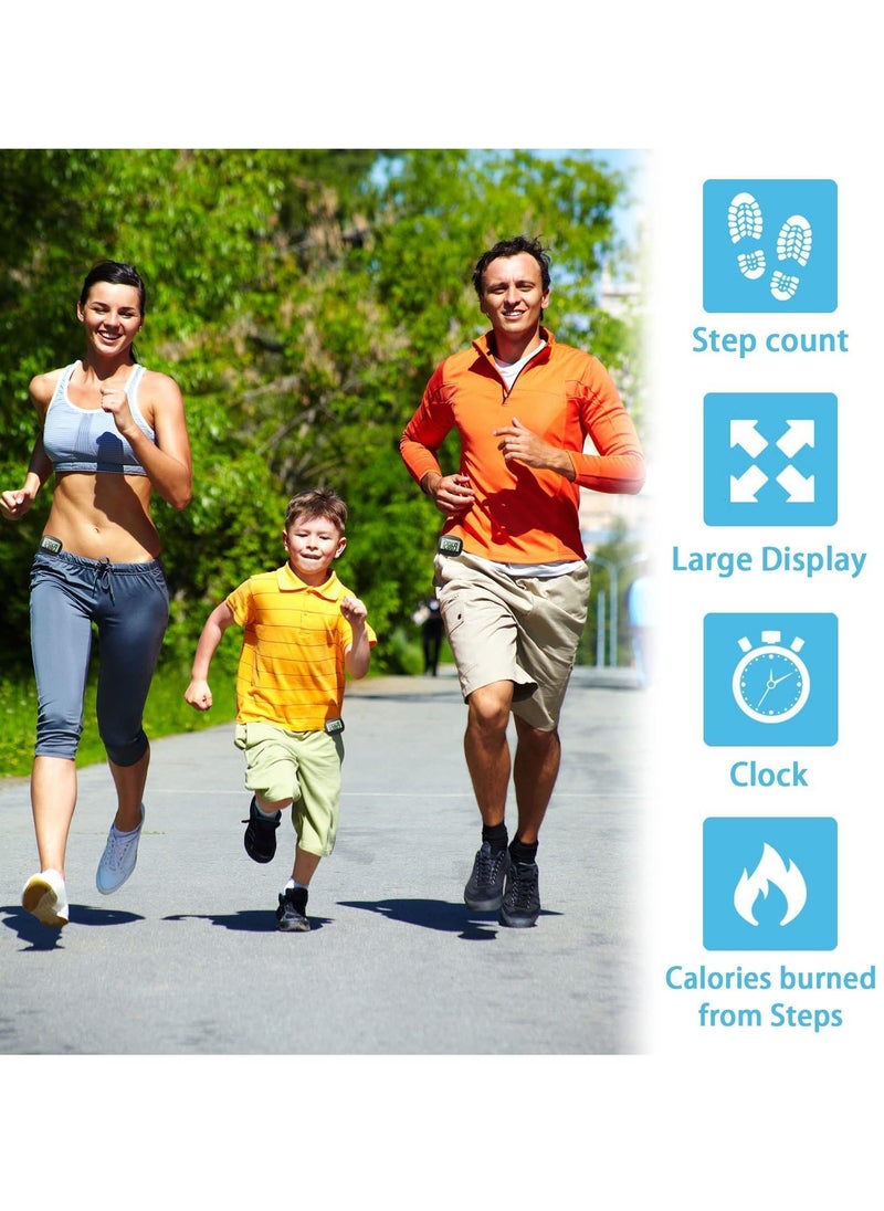 NIBEMINENT - 3D Pedometer with Clip, Walking Step Counter Large Display for Men Women Kids, Track Steps and Miles/Km, Calories Burned, Clock, Distance (Black) - Image 1