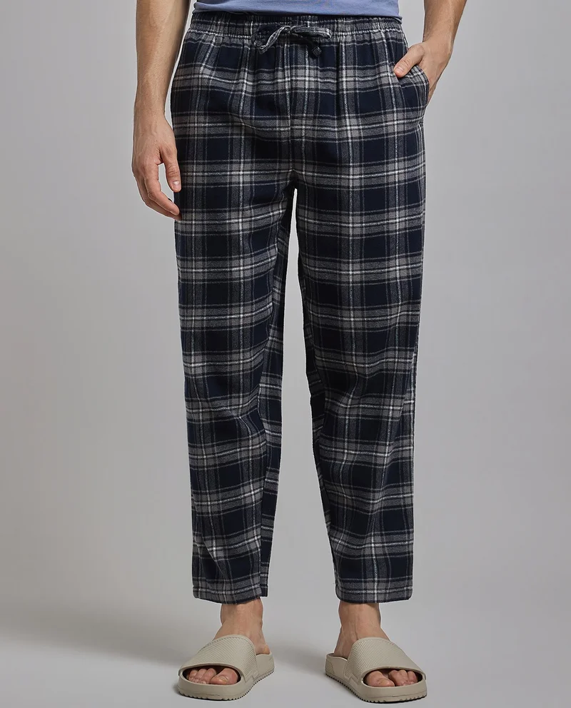 أر أند بي Plaid Lounge Pants with Drawstring Waist