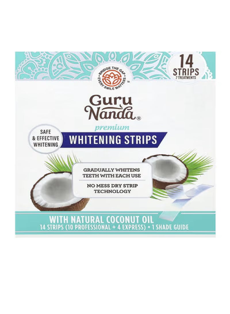 GuruNanda Premium Whitening Strips, 14 Strips