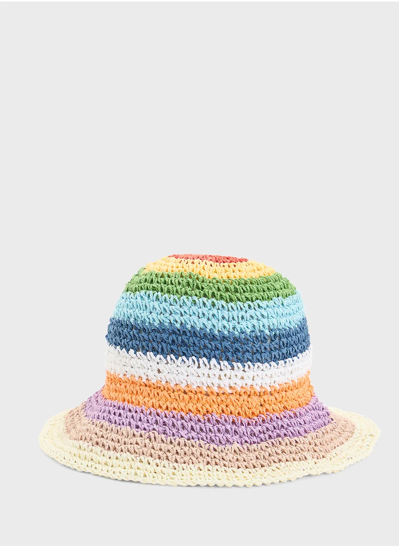 جينجر Raffia Colorful Hat