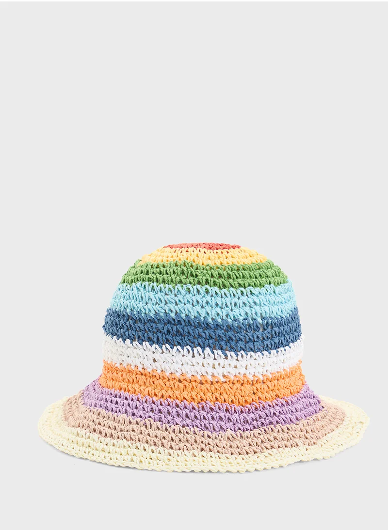 جينجر Raffia Colorful Hat
