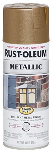 Rust-Oleum 7274830-2PK Stops Rust Metallic Spray Paint, 2 Pack, Antique Brass, 2 Pack - Image 4
