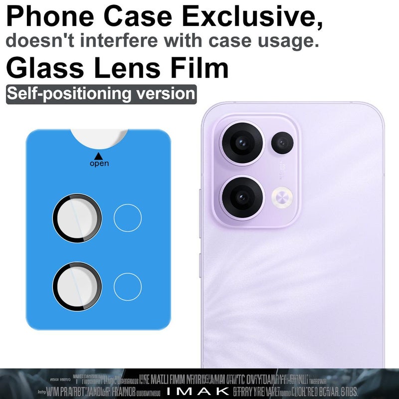 إيماك جراب هاتف زجاجي لعدسة الكاميرا الخلفية لهاتف Oppo Reno13 5G، إصدار خاص، ذاتي التموضع - Image 3