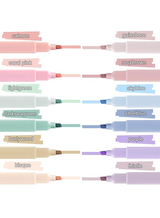 12 Pcs Assorted Colors with Chisel Tip, No Bleed Pastel and Aesthetic Highlighter for Study Journaling Planner - Image 4