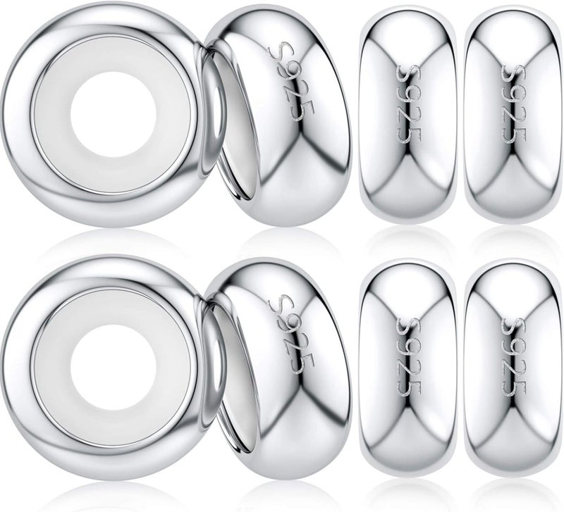 DALARAN Stopper Beads for Bracelets 925 Sterling Silver Clip Spacer Charm Bracelet Stoppers - Image 1