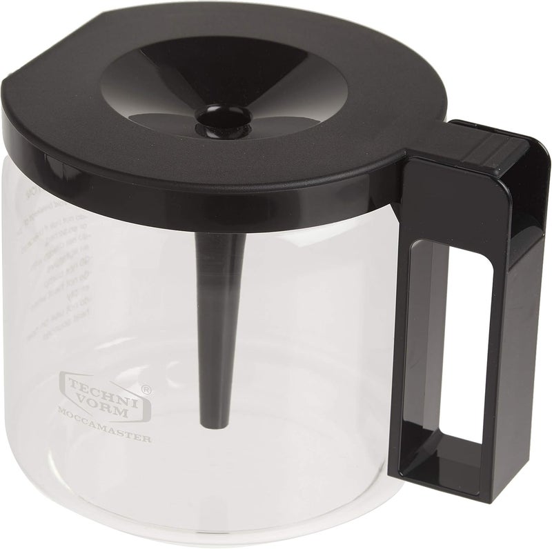 Moccamaster Technivorm 89830 1.25L Glass Carafe, for KBG Brewers, Clear/Black - Image 3