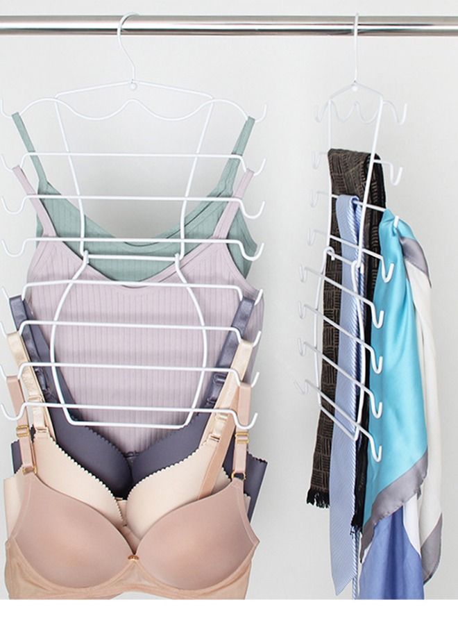 CityRiya-Long Clothes Hangers Tank Tops Hangers Bra Hanger Folding Scarf Bra Holder for Closet Organizer Pants Rack Leggings Hanger Closet Organization for Tops Bras Camisoles Scarves or Belts  - Image 2