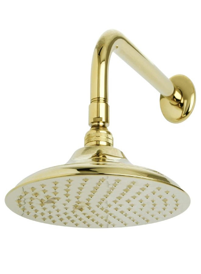 كينغ ستون براس رأس دش نحاسي من Kingston Brass K136A2CK بتصميم فيكتوري بقطر 8 بوصات مع ذراع دش 12 بوصة، نحاس مصقول - Image 1