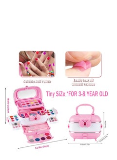 Rightsure Children's Makeup Set Girls Cosmetic Bag Children Girls with Portable Makeup Box (Including Lipstick), Toys Children's Party Birthday Gift  - Image 2