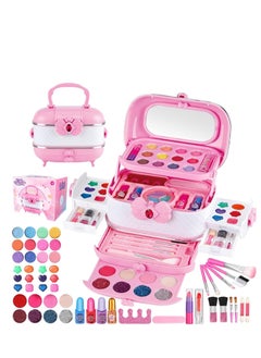 Rightsure Children's Makeup Set Girls Cosmetic Bag Children Girls with Portable Makeup Box (Including Lipstick), Toys Children's Party Birthday Gift  - Image 1