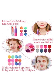 Rightsure Children's Makeup Set Girls Cosmetic Bag Children Girls with Portable Makeup Box (Including Lipstick), Toys Children's Party Birthday Gift  - Image 3