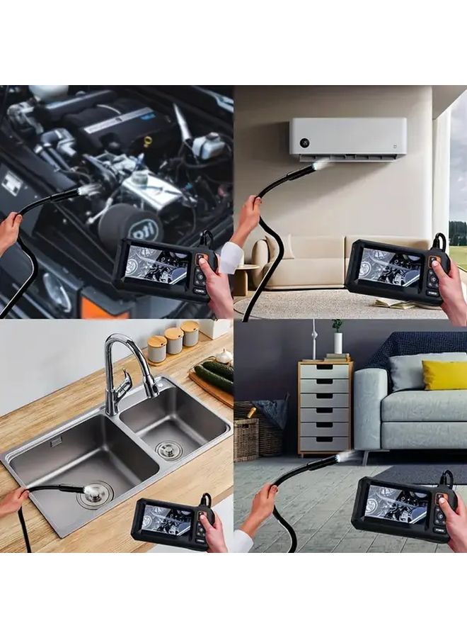 Orange 8mm HD Industrial Endoscope 196.85 Inch Camera For Vehicle Machine Inspection - Image 4