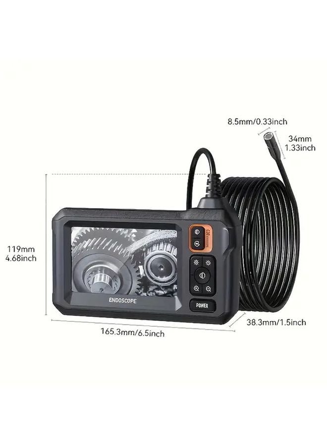 Orange 8mm HD Industrial Endoscope 196.85 Inch Camera For Vehicle Machine Inspection - Image 3