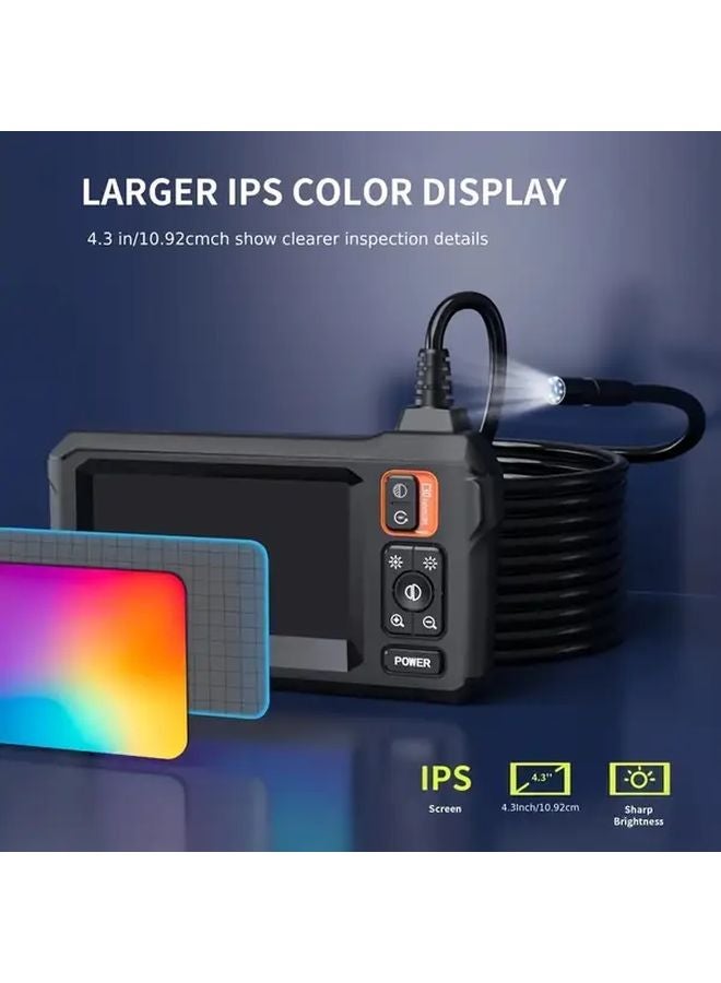 Orange 8mm HD Industrial Endoscope 196.85 Inch Camera For Vehicle Machine Inspection - Image 5