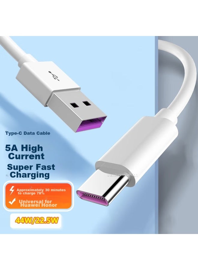 trendsetter Compatible With Huawei Type-c Data Cable, 5a Fast Charging, For P70/60/50/40, Enjoyment 60/x/50z/20pro/nova9, Honor Play6t/x30/x40, Smartphone Charging Cable - Image 1