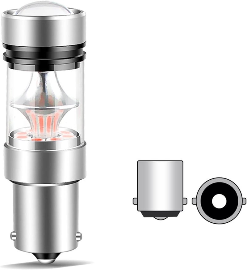 Wivplex LED Brake Light Bulbs P21W BA15S (2PCS RED) - Image 1