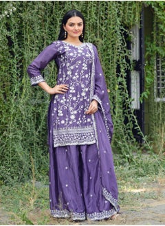 ماركة غير محددة نقدم لكم بدلة شينون شارارا المطرزة الجديدة من تصميم المصمم مع تسلسل من التطريز  - Image 3