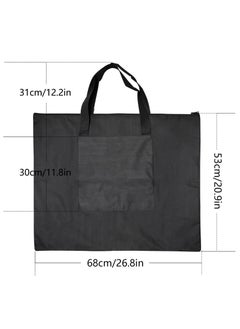 Excefore A2 Waterproof Artist Portfolio Case, Canvas Art Portfolio Carrying Bag Waterproof Drawing Board Bag, A2 Art Folder with Shoulder Strap for Artwork Painting 25.4 x21.3 inch  - Image 4