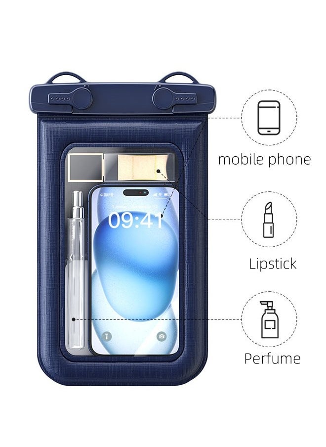 JCB CHIC Floating IPX8 Waterproof Phone case Touch Screen 2 Pack,Adjustable Lanyard Phone Pouch,Cellphone Dry Bags Pvc Universal Diving Phone Bag For Outdoor Travel(D012-3 pink)  - Image 3