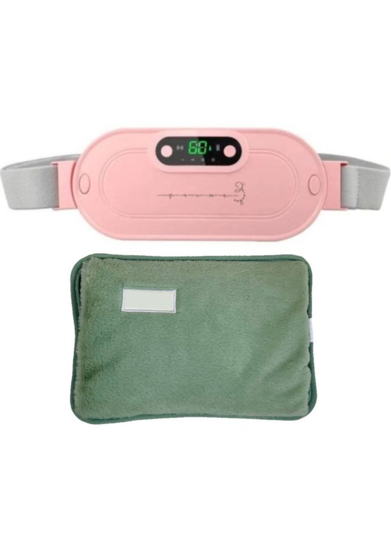 برايم بي جافاودان مجموعة من أكياس الماء الساخن الكهربائية - وسادة تسخين قابلة لإعادة الشحن بـ 4 سرعات قابلة للتعديل لتخفيف آلام الجسم وتخفيف الدورة الشهرية، حزام خصر دافئ للنساء - Image 1