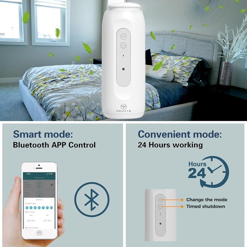 NAMSTE Aroma Diffusers,Contains 500ml Ritz-Carlton Aroma Essential Oil, Plug In Scent Aromatic Devices with Bluetooth Connection Fragrance Diffuser for Home, Room, Office(100ml) - Image 5