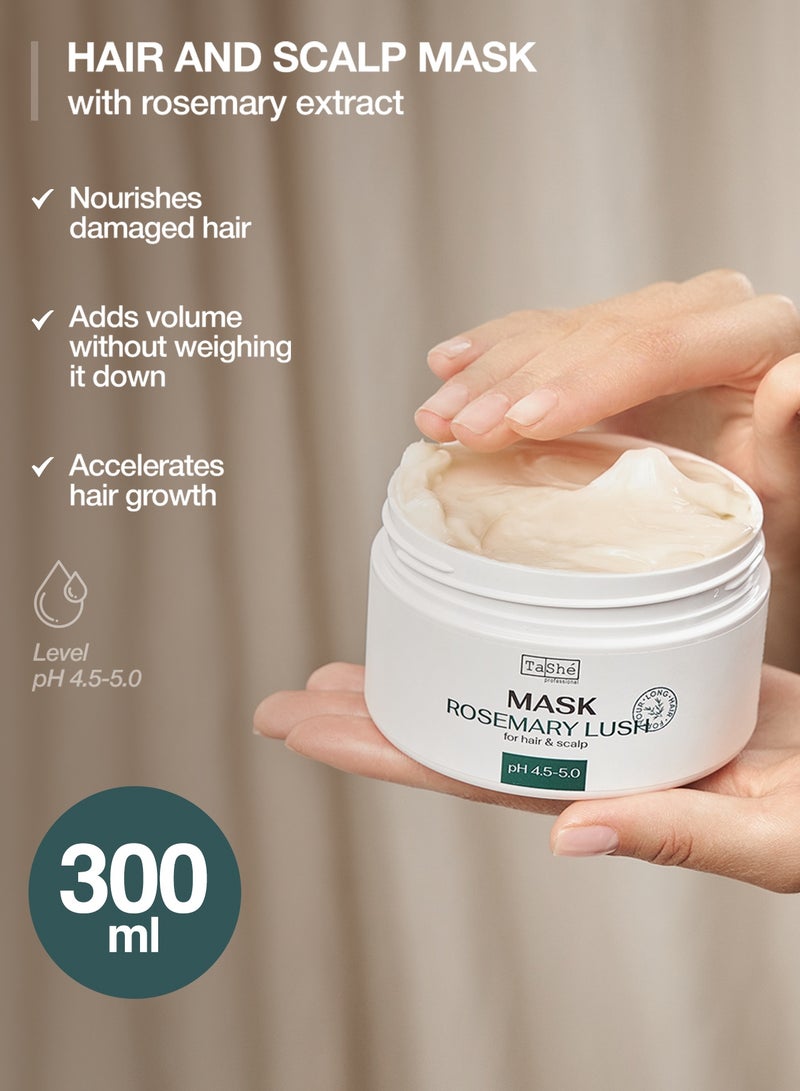 Tashe Rosemary & Niacin Hair & Scalp Care Mask for Healthy Growth & Repair, 300 ml  - Image 4