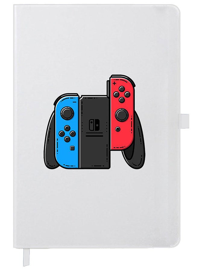 Theodor Designer A5 Thick White Hardcover Notebook Nintendo 1 - Image 1