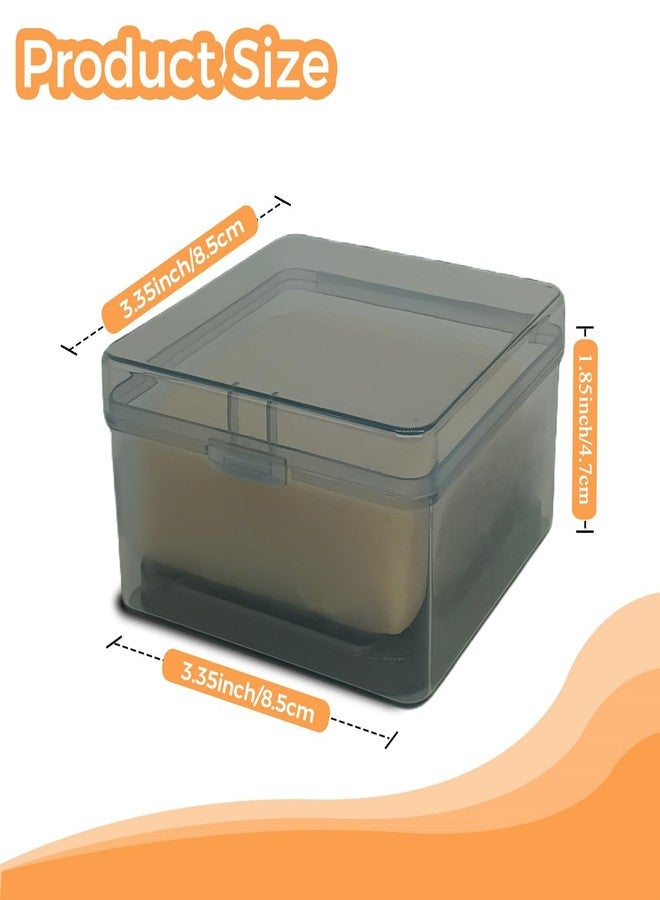 Vonpri Travel Soap Container with Draining Layer, Square Soap Dish Bar Soap Holder for Shower with Lid Soapbox Bathroom Soap Dishes fit Dr Squatch Bars for Traveling Vonpri (Transparent Black) - Image 5