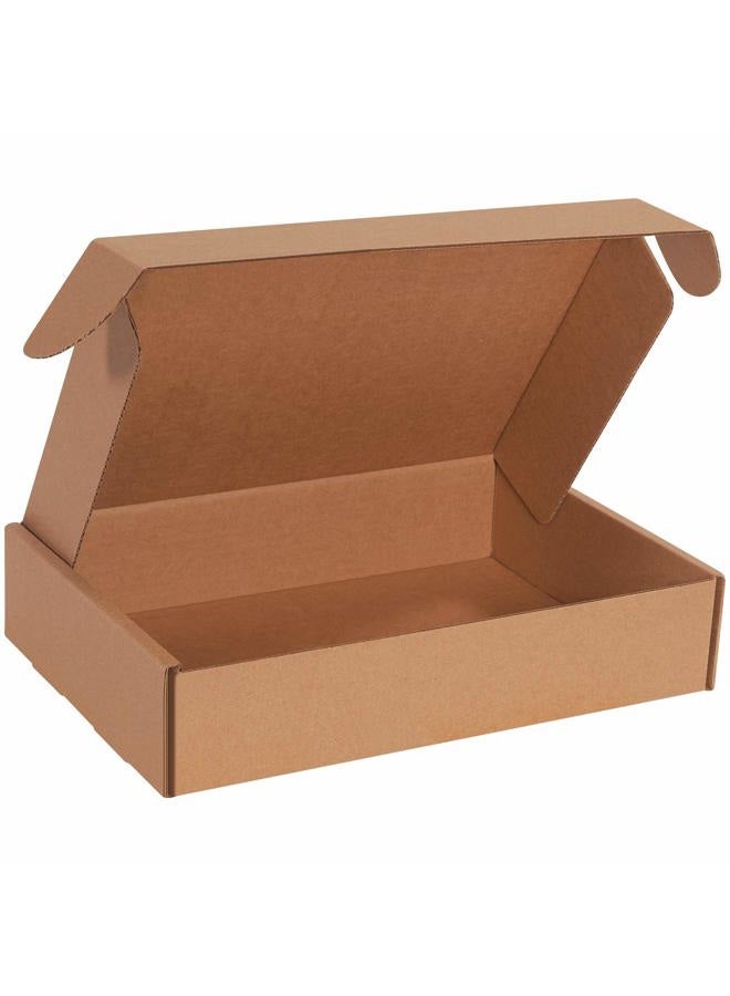 BOX USA BMFL14103K Deluxe Literature Mailers, 14" x 10" x 3", Kraft (Pack of 50) - Image 1