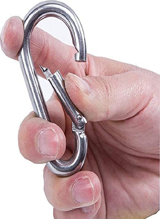 Pups&Pets Heavy Duty Safety Hook Eye Clasp - Spring Pet Buckle, Key Chain for Linking Dog Leash Collar, DIY Project - Silver (Pack of 2) - Image 4