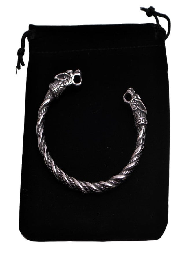 LANGHONG Norse Viking Bracelet For Men Talisman Jewelry Stainless Steel Wolf Head Men's Cuff Bracelets, Arm Rings, Gift For Men - Image 2