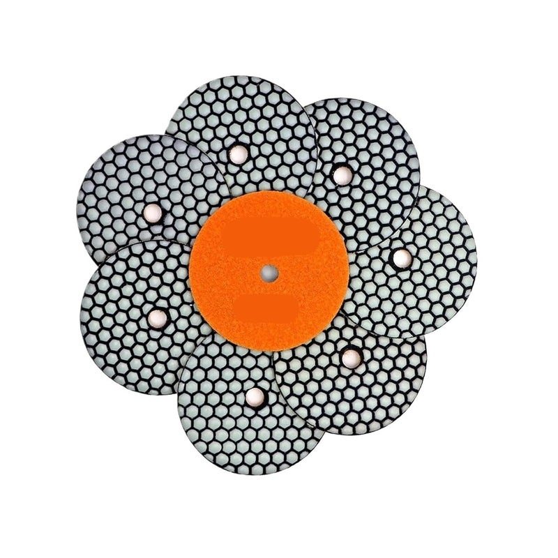 Compatible for DT-DIATOOL Diamond Dry Polishing Pads 8pcs 100mm for Granite Marble(8pcs G3000) - Image 1