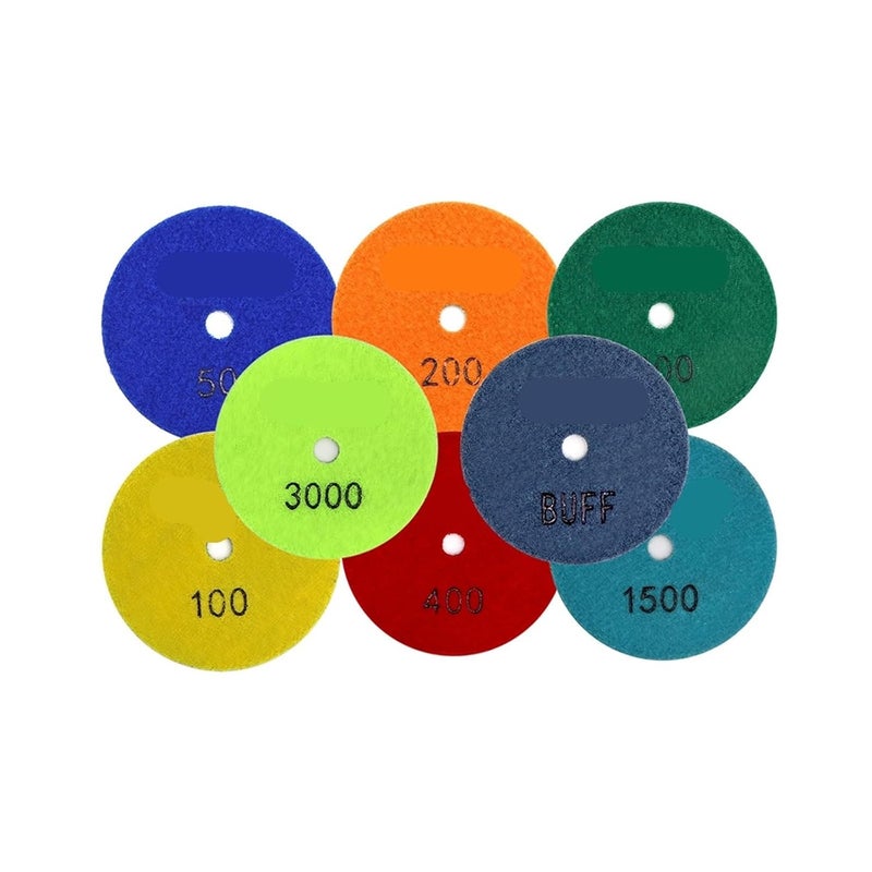 Compatible for DT-DIATOOL Diamond Dry Polishing Pads 8pcs 100mm for Granite Marble(8pcs G3000) - Image 4
