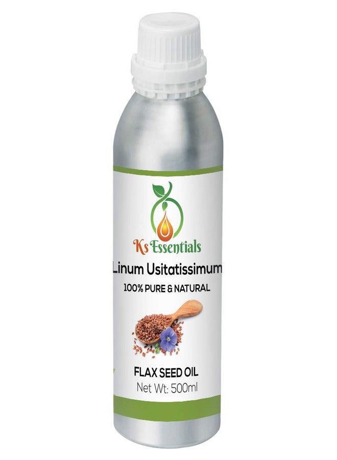 Ks Essentials 100% Pure Flax Seed Carrier Oil (Linum Usitatissimum) (500ml) - Image 2
