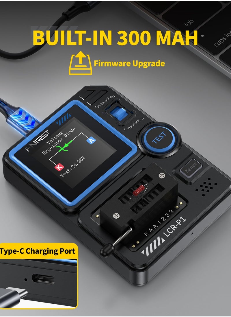 FNIRSI - LCR-P1 Transistor Tester, Diode Triode Capacitor Resistance, LCR ESR Meter MOSFET NPN PNP SMD Multifunction Tester - Image 1